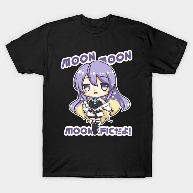 Moon Moon!! Hololive Indonesia Gen 1 Moona Hoshinova T-Shirt by haloclo18